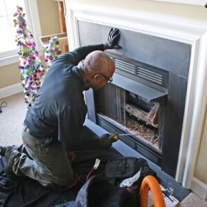 Gas Fireplace Residue